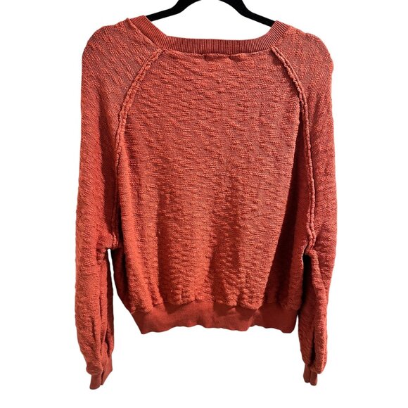 ✌️ 2/$40 ✌️ Rust Textured Sweater Medium By Dress Forum Long Sleeve - Picture 7 of 7